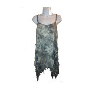 Tattered Up tie dye goth Spritely Path Fit N’ Flare Dress Irregular Widow